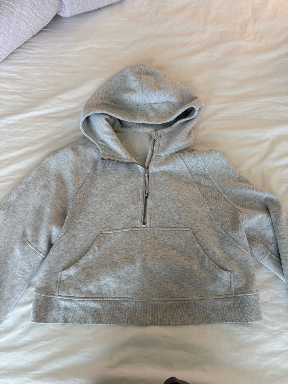 Lululemon Light Gray Half-Zip Hoodie